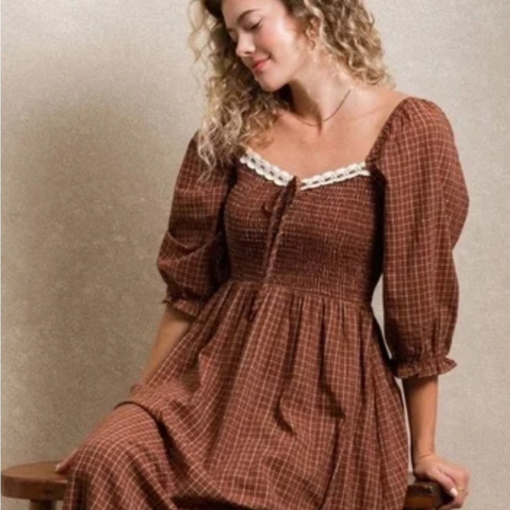 Neuflora Dublin Dress in Rust - Medium - Picture 1 of 3